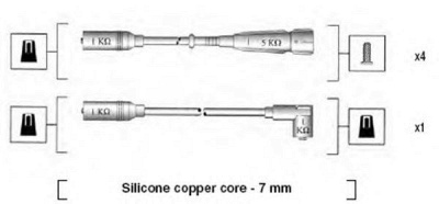 MAGNETI MARELLI 941055040529 -  Комплект проводов зажигания